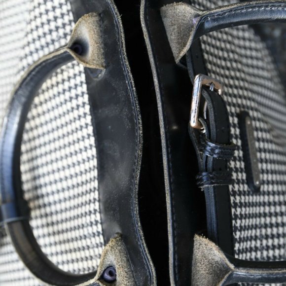 Vintage Polo Houndstooth PVC Tote---HUGE, RARE! - Picture 5 of 8